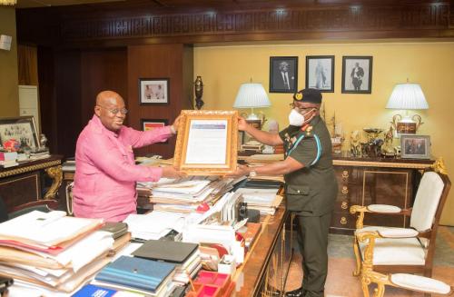 Presentation of 2021 KAPS Forum  Final Communiqué to Nana Addo Dankwa Akufo-Addo, President of the Republic of Ghana and Commander-in-Chief of the Ghana Armed Forces